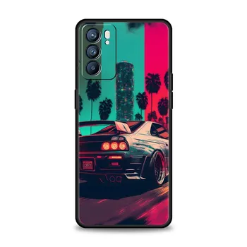 Спортивный автомобиль JDM Tokyo Drift для Oppo Reno7 Reno6 Pro Plus A54 5G, чехол для телефона Find X6 X5 A53 A52 A9 A15 A95 A17 A16 A76 A74, чехол Oppo A52