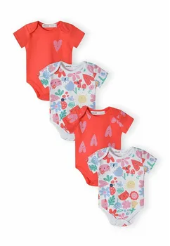 Боди 4 PACK MINOTI, цвет red white