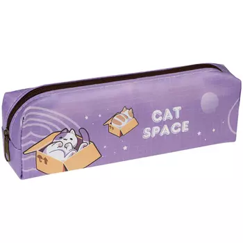 Пенал мягкий MESHU "Space cat" 200*55*40 мм, искусственная кожа