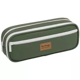 Пенал мягкий 2 отделения, 1 карман Berlingo "Classic military" 220*80*50 мм, полиэстер, внутр. орган