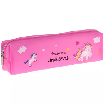 Пенал мягкий ArtSpace "Believe in Unicorns" 200*50*40 мм, мягкий силикон