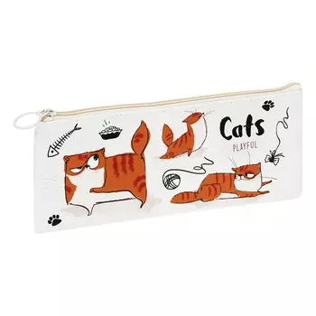 Пенал мягкий MESHU "Cats" 200*100 мм, искусственная кожа