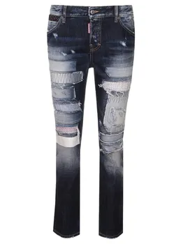 Джинсы с заплатками DSQUARED2
