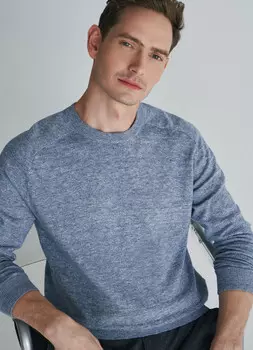 Джемпер с рукавом реглан, Синий
