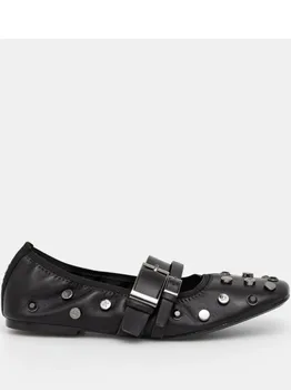 Балетки, украшенные кристаллами DKNY, черный