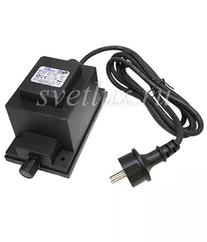 Трансформатор 120W для Силиконовых Нитей 24В, до 3000 LED, Провод Черный Каучук, IP65 05-066