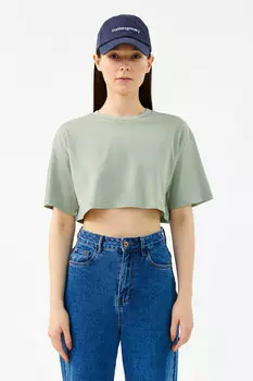 Топ-футболка укороченный oversize