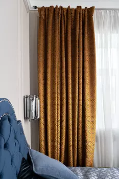 121gd-lattice-port orang портьера lattice оранжевая 275*260см (garda decor) оранжевый