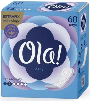Прокладки Ola! Daily ежедневные 60шт. Доставим до двери!