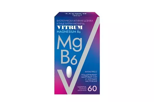 Витрум Магний B6, 60 шт, таблетки