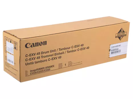 Фотобарабан Canon C-EXV49Y для C3330i- Ч/Б Барабан: 92200 стр/Цв Барабан: 82000 стр; C3325i- Ч/Б Барабан: 83600 стр/Цв Барабан: 74600 стр; C3320i/C332