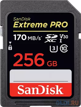 Флеш-накопитель Sandisk Карта памяти Sandisk Extreme Pro SDXC Card 256GB - 170MB/s V30 UHS-I U3 SDSDXXY-256G-GN4IN