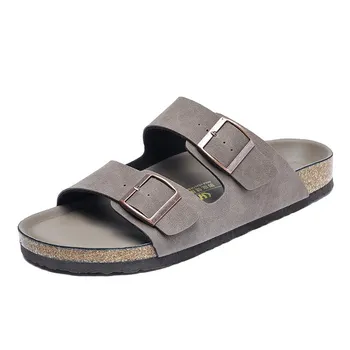 Fashion Summer New Soft Soled Massage Sole Men s Slippers Home Versatile Casual Shoes Outdoor Seaside Men s Beach Shoes Free Delivery 35 зелёный