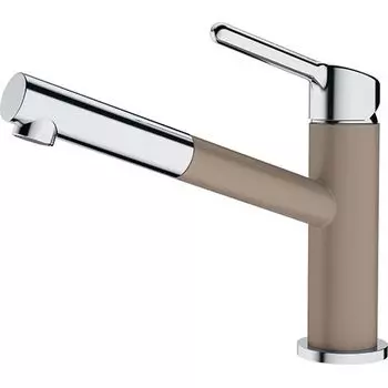 Смеситель для кухни Franke ORBIT PULL-OUT хром/миндаль (115.0623.147)