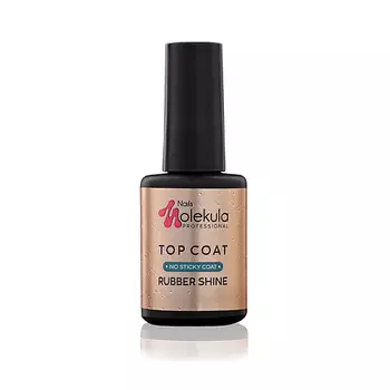 NAILS MOLEKULA PROFESSIONAL Финишное покрытие Top Coat Ruber Shine No Sticky без липкого слоя