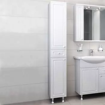 Шкаф-пенал для ванной Damixa RedBlu Palace One 30 с бельевой корзиной