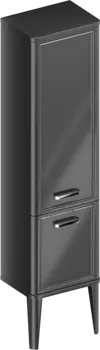 Шкаф пенал для ванной KERAMA MARAZZI Pompei 150 черный глянцевый