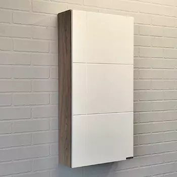 Шкаф подвесной Comforty Таллин 40 белый глянец/дуб натуральный L/R