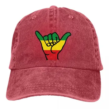 Aloha Shaka Hands Reggae Fari Colors Бейсбольные кепки Кепка с козырьком Rasta Флаг Лев Солнцезащитные шляпы для женщин унисекс One Size