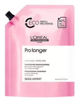 Шампунь для длинных волос с тонкими секущимися кончиками Serie Expert Pro Longer Shampooing: Шампунь 1500мл (сменный блок)