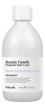 Шампунь для ежедневного ухода за волосами Beauty Family Shampoo Biancospino &amp; Aloe Vera: Шампунь 300мл