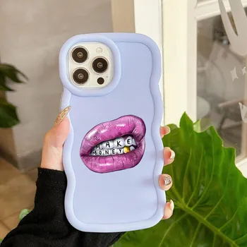 Силиконовые чехлы для телефонов LZ20 Lips Kiss Design для Samsung A15 A16 S23 FE S24 Ultra A34 A54 A14 A55 Motorola G32 E14 OnePlus Soft Cover Samsung A04(M13 5G)