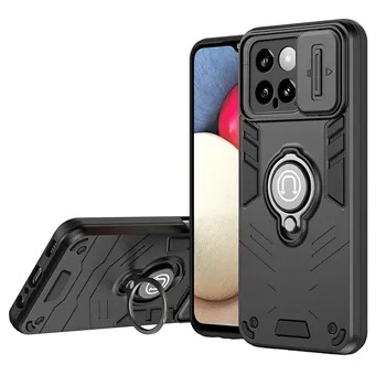 KEYSION противоударный бронированный чехол для Xiaomi 14 13 Pro 5G слайдер камера защитное кольцо подставка телефон чехол для Xiaomi 13 Pro 14 5G for Xiaomi 13 Pro серый