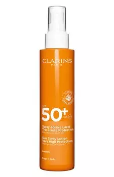 Солнцезащитное молочко-спрей для тела SPF 50+ Spray Solaire Lacte (150ml) Clarins