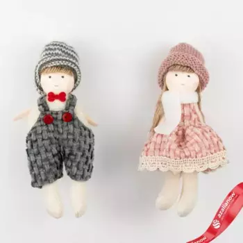 Украшение подвесное Мальчик/Девочка, H14х4х3см, цв. в асс., вид 1