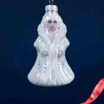 Украшение подвесное Снежная королева (стекло), Н10,3х5,6х6,2см, голубой