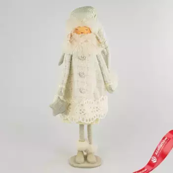 Сувенир Девочка, Н75х21х18см, белый