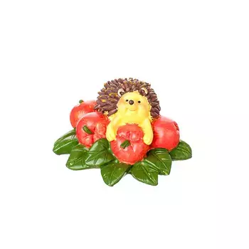 Сувенир Ежик на яблоках полистоун, 9 см, в асс