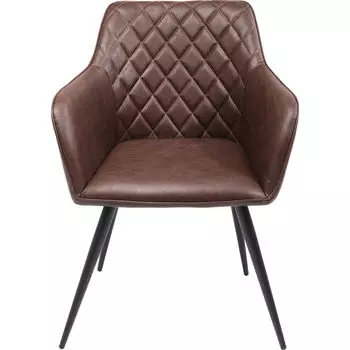 Стул мягкий с подлокотниками san remo (kare) коричневый 59x79 см.