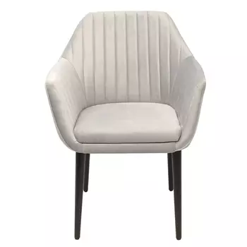 Стул мягкий с подлокотниками sea shell (kare) серый 59x86x61 см.