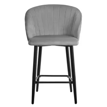 Стул полубарный paola (bradexhome) серый 56x65x60 см.