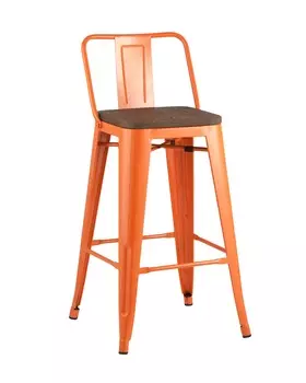 Стул полубарный tolix wood (stoolgroup) оранжевый 42x88x43 см.