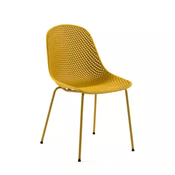 Стул quinby (la forma) желтый 46x82x58 см.