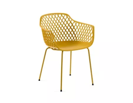 Стул с подлокотниками quinn (la forma) желтый 65x80x62 см.