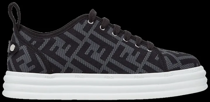 Кроссовки Fendi Wmns FF Motif Rise Fabric Platform 'Charcoal', черный