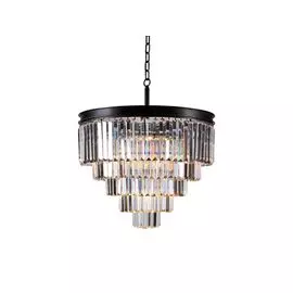 Подвесная хрустальная люстра 31100 Newport 31109/S black+gold