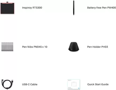 Графический планшет Huion Inspiroy RTS-300 Black