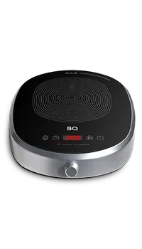 Плита компактная электрическая BQ HP121SS, стеклокерамика, индукционная, 2400Вт, конфорок - 1шт., серебристый/черный