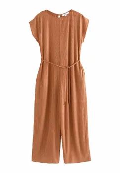 Комбинезон WIDE LEG TIE WAIST TEXTURED Next, коричневый