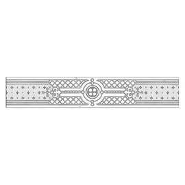 вставка напольная 7x40 CLASSIC MARBLE фриз White, белый