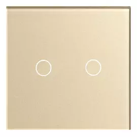 выключатель 2-клавишный HIPER Sensor Switch 10А золотой