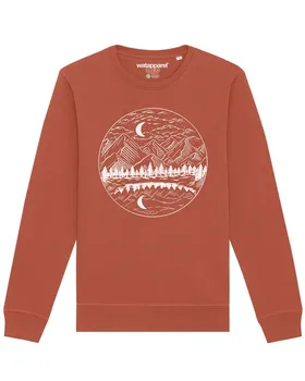 Свитер Watapparel Sweatshirt Mountains by night, светло-коричневый