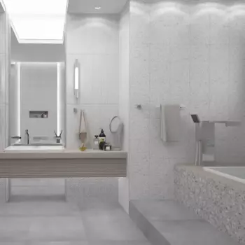 Плитка настенная Azori Terrazzo Bianco 25.1x70.9 см 1.25 м цвет белый