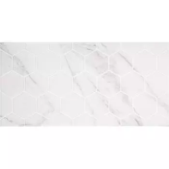 Плитка настенная Marble «Гексо» 60x30 см 1.62 м2 цвет белый матовый