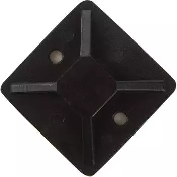 Площадка самоклеящаяся для кабельных стяжек IEK 30x30 мм цвет черный 100 шт.