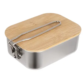 900 мл нержавеющая сталь ланч-бокс с разделочной доской портативный пикник барбекю кемпинг бенто-бокс герметичный ланч-бокс походная посуда